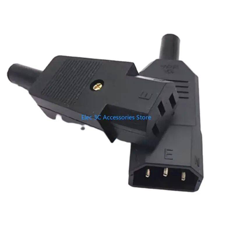Y51A Set of 5pcs Universal 3 Pin Terminals Power Plug Adapter IEC 320 C14 Male C13 Female Connectors for Various Applications