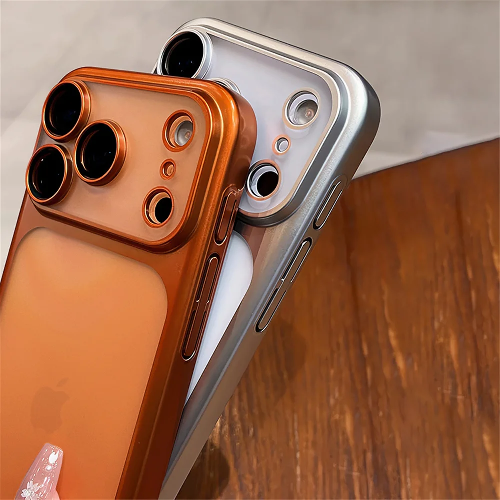 New Transparent Original Phone Case For iPhone 17 16 15 14 13 12 11 Pro Max Matte Air Frosted Shockproof Bumper ProtectiveCover