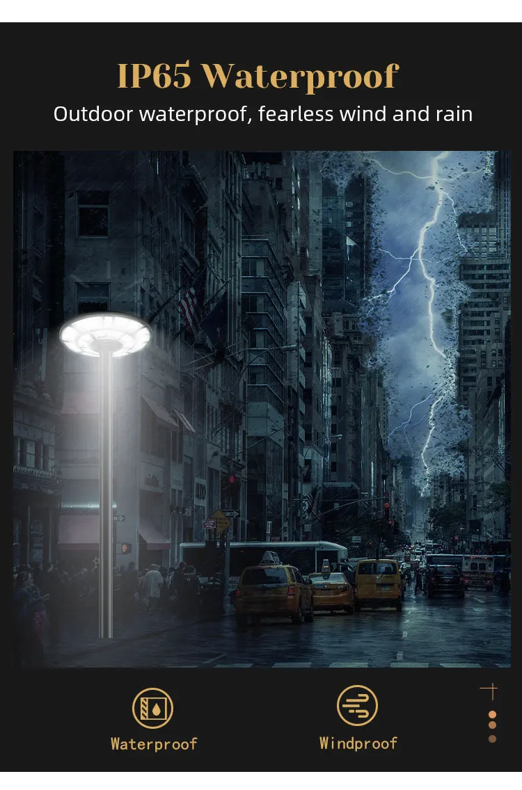 Solar Lights Outdoor IP65 UFO Solar Power Garden Street Light 600W UFO Solar Street Light