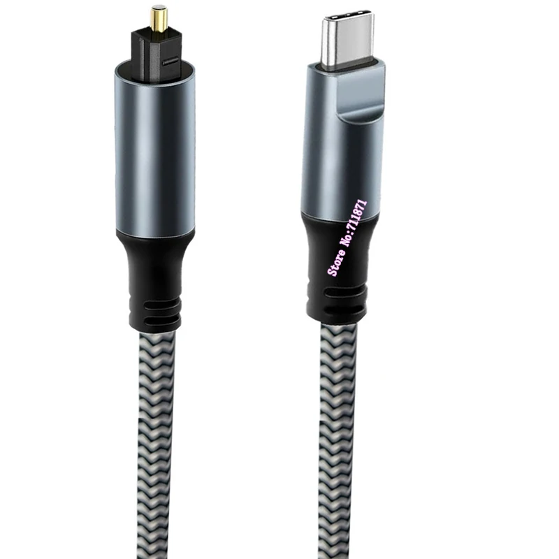 Usb Type C Мужской Toslink SPDIF Мужской адаптер Линейный кабель Usb C к SPDIF PCM оптоволоконный аудиолинейный кабель Шнур Тип-C к S/PDIF