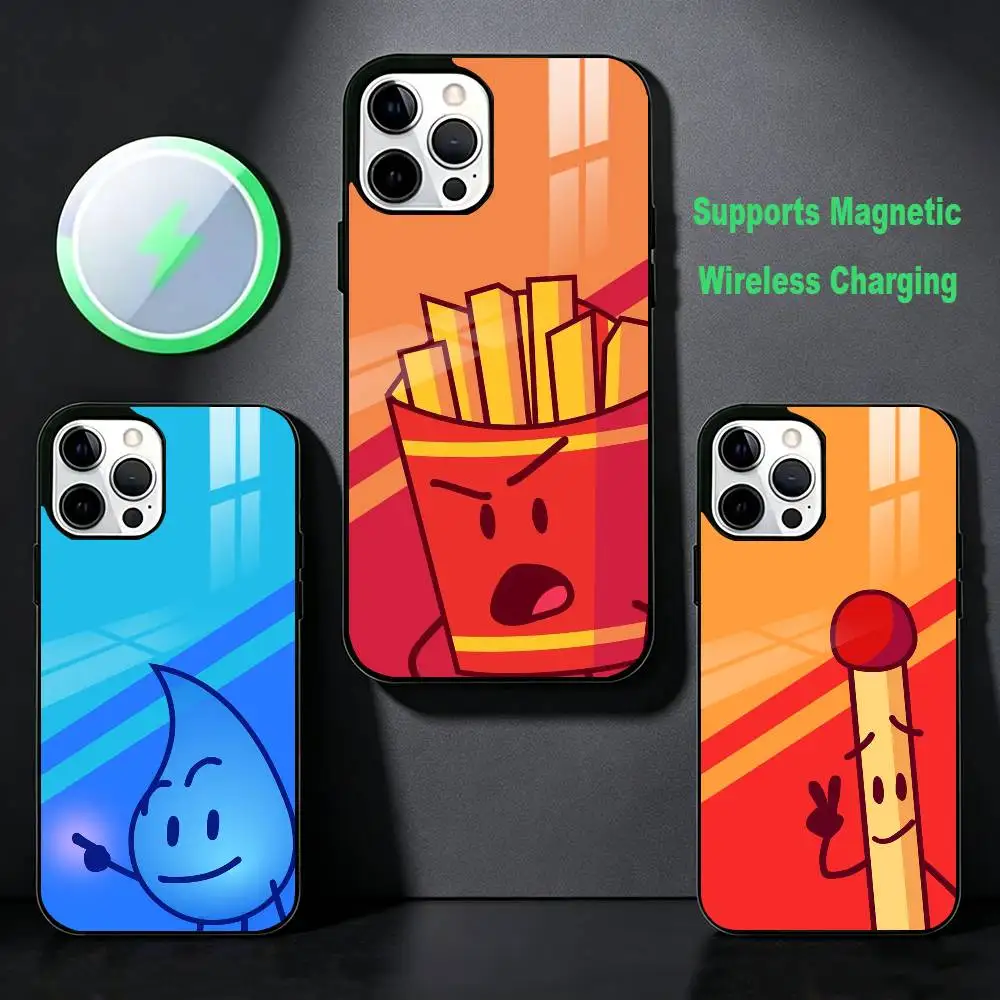 BFDI B-Battle For Dream Island Phone Case For iPhone 17,16,15,14,13,12,Plus,Pro,Max for Magsafe Magnetic Wireless Charging