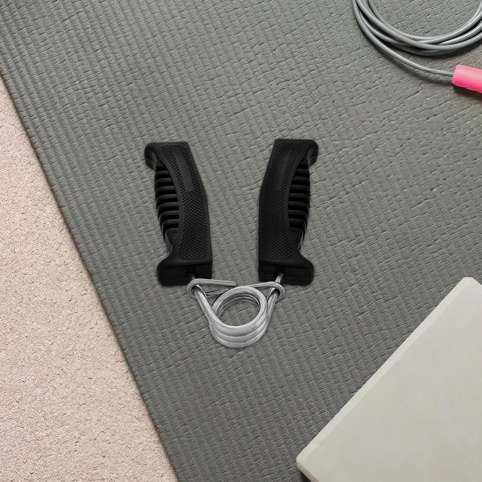 

Handle Wrist Force Device Forearm Grip Strengthener Black Spring Steel Finger Fitness