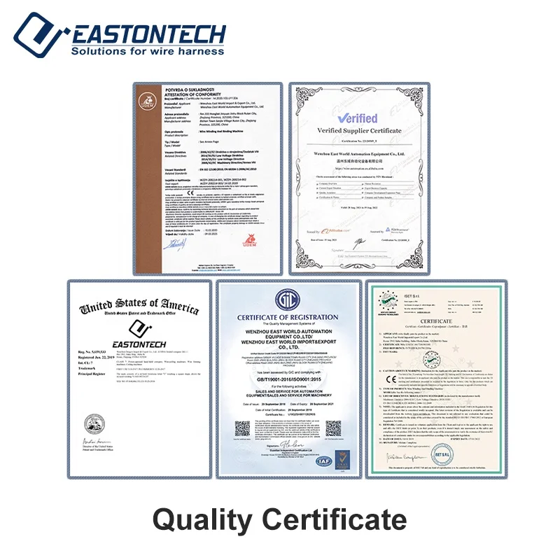 EW-8995 Cable Manufacturing Equipment EASTONTECH Insert Machine For Wire Cut Strip Crimp Tube Marking