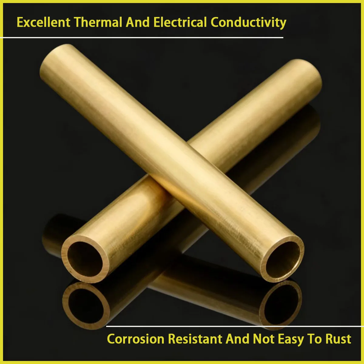 Yellow copper tube with an outer diameter of 0.8-7mm is used for refrigeration, heat exchange, decorative hardware, etc