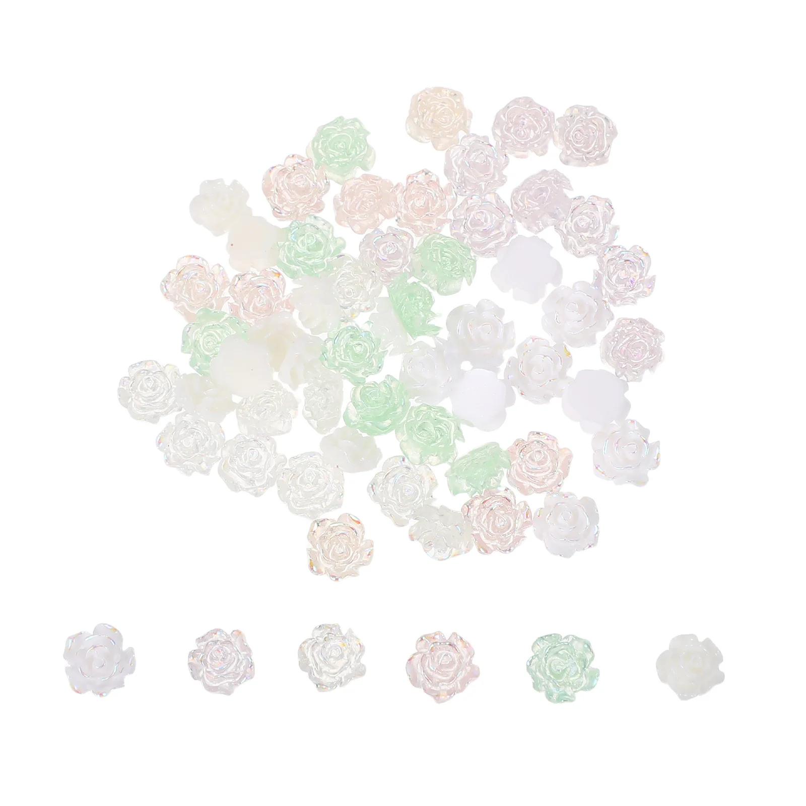 

60Pcs Flower Nail Charms Camellia 3D Resin Flowers for Nails Nail Decorations DIY Press on Nails for Parties Weddings Festivals
