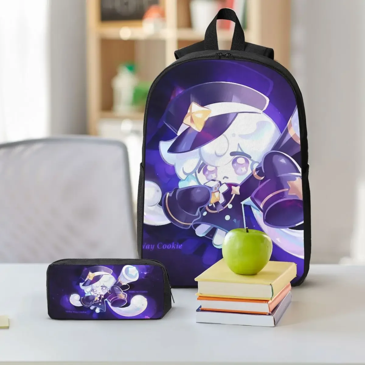 Milky Way Cookie Run Kingdom Game Backpack Boys Girls BookBag School Bag Shoulder Bags 3ps Insulated Lunch Bag Pencil Case