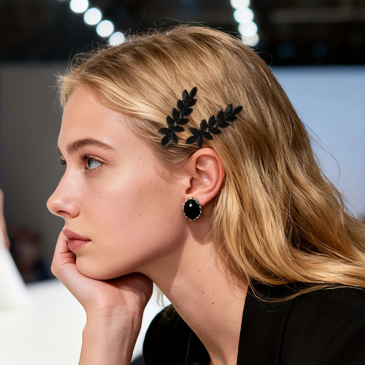 

Simple Zirconia Hair Clips, Alloy Duckbill Clip with Vintage Style for Weddings, Daily Casual Wear and Gift Giving