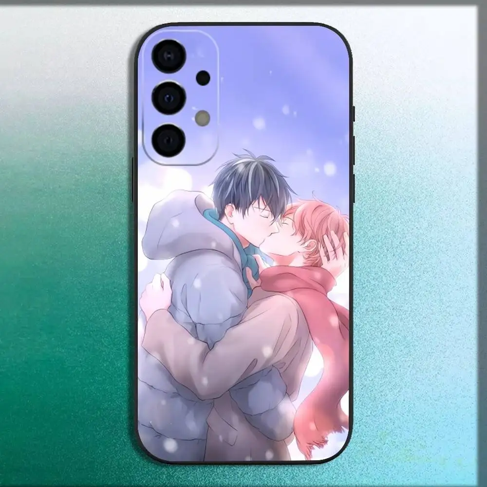 S-SASAKI 만화 및 미야노 전화 케이스 삼성 갤럭시 A73,72,71,A52,51,40,41,A22,A32,31,A13,12,Note20 소프트 블랙 쉘