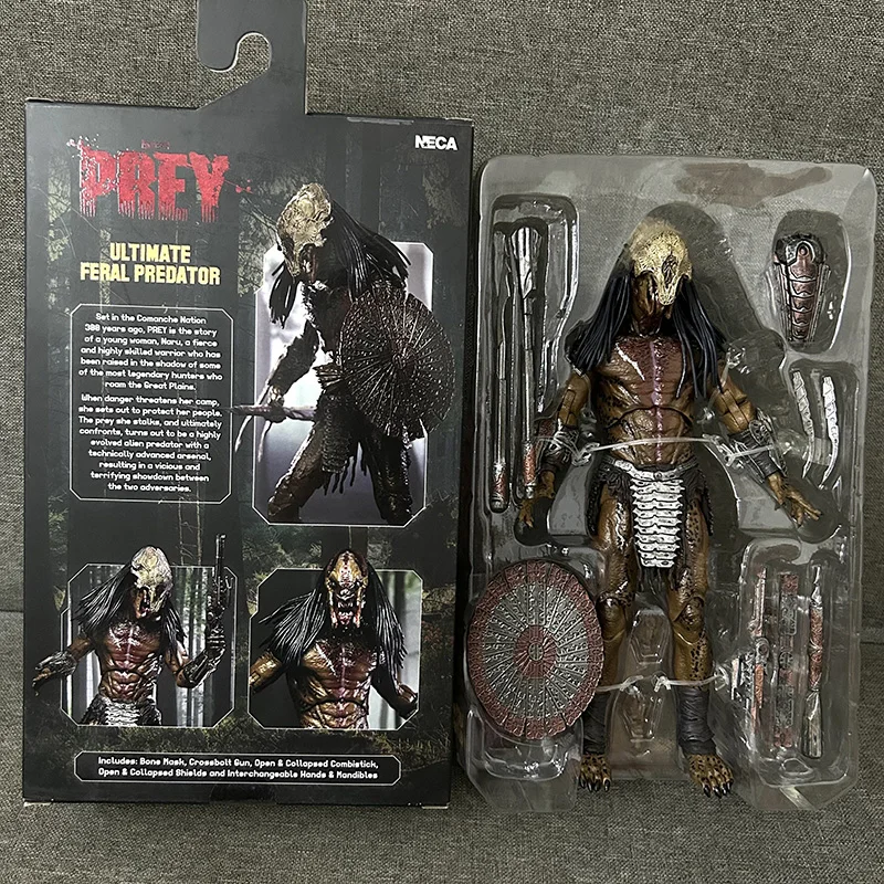 Neca prey final feral predador figura de ação 51725 predador 7 "neca figura conjunta móvel coleção modelo brinquedos presente natal