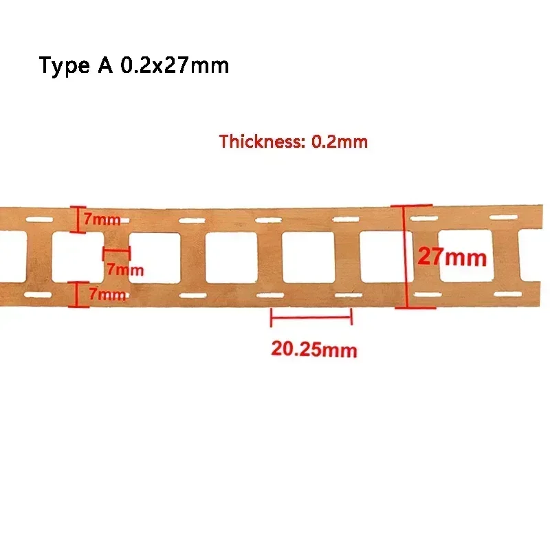 2 M/ม้วนทองแดง 2 P สําหรับ 18650 Li แบตเตอรี่ขนาด 0.20x27/25.5 มม.แถบทองแดงแบตเตอรี่ Li-Ion แบตเตอรี่อุปกรณ์เสริม