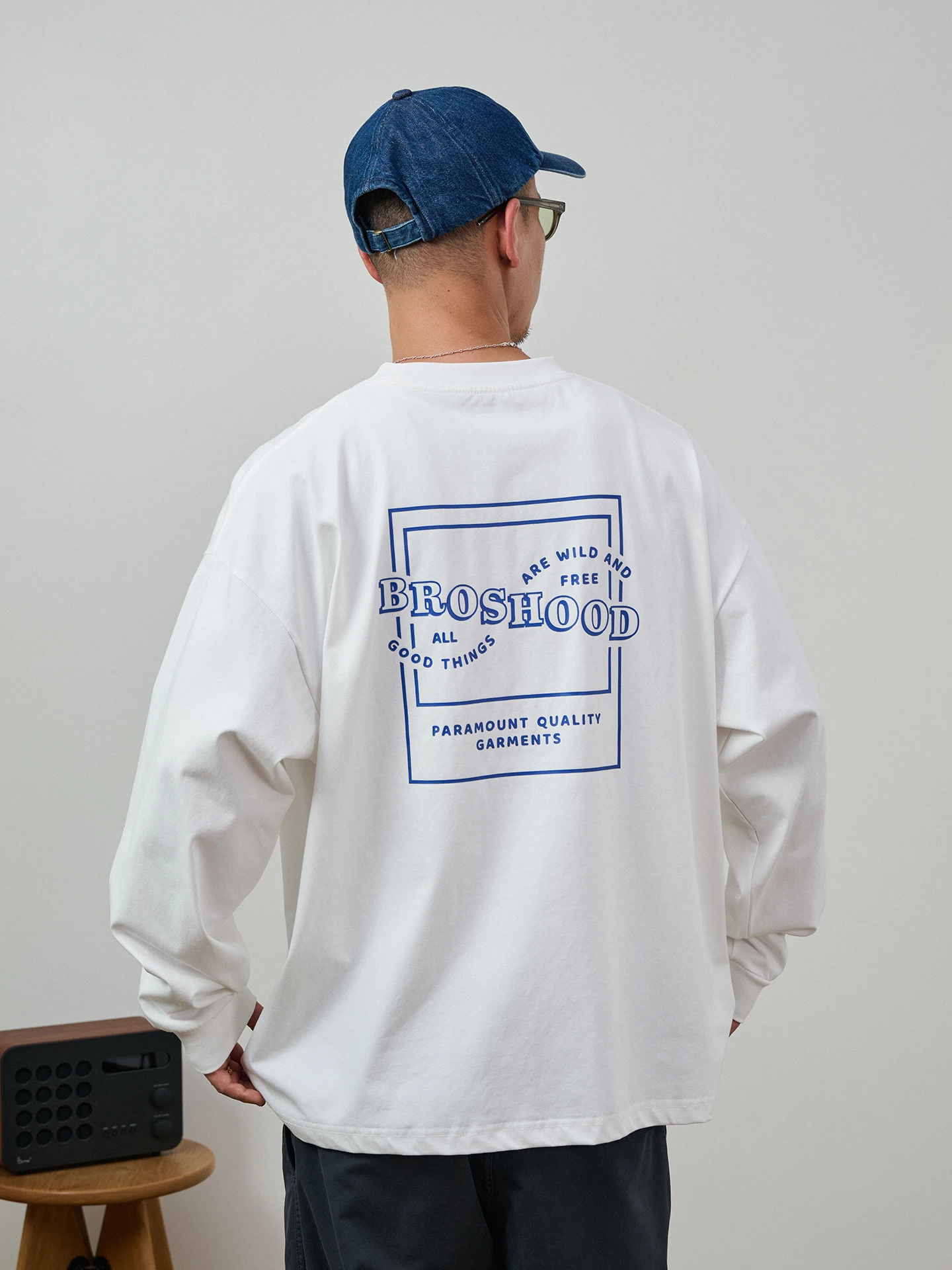 Broshood Loose Fit Long Sleeve T-Shirt Casual Style 3D Print Sorona Fabric Antibacterial Quick Dry Breathable Citywalk Suitable