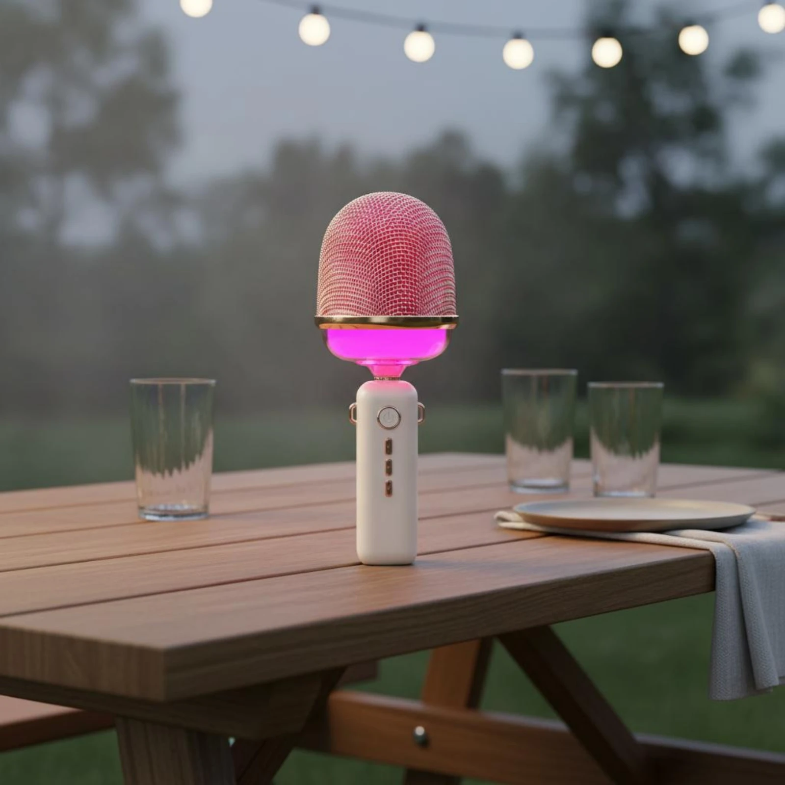 Portable Karaoke Speaker Mic 3-in-1 Handheld Karaoke Machine Handheld Mic Speaker Reverb Mode Audio Accessory for Home, Party