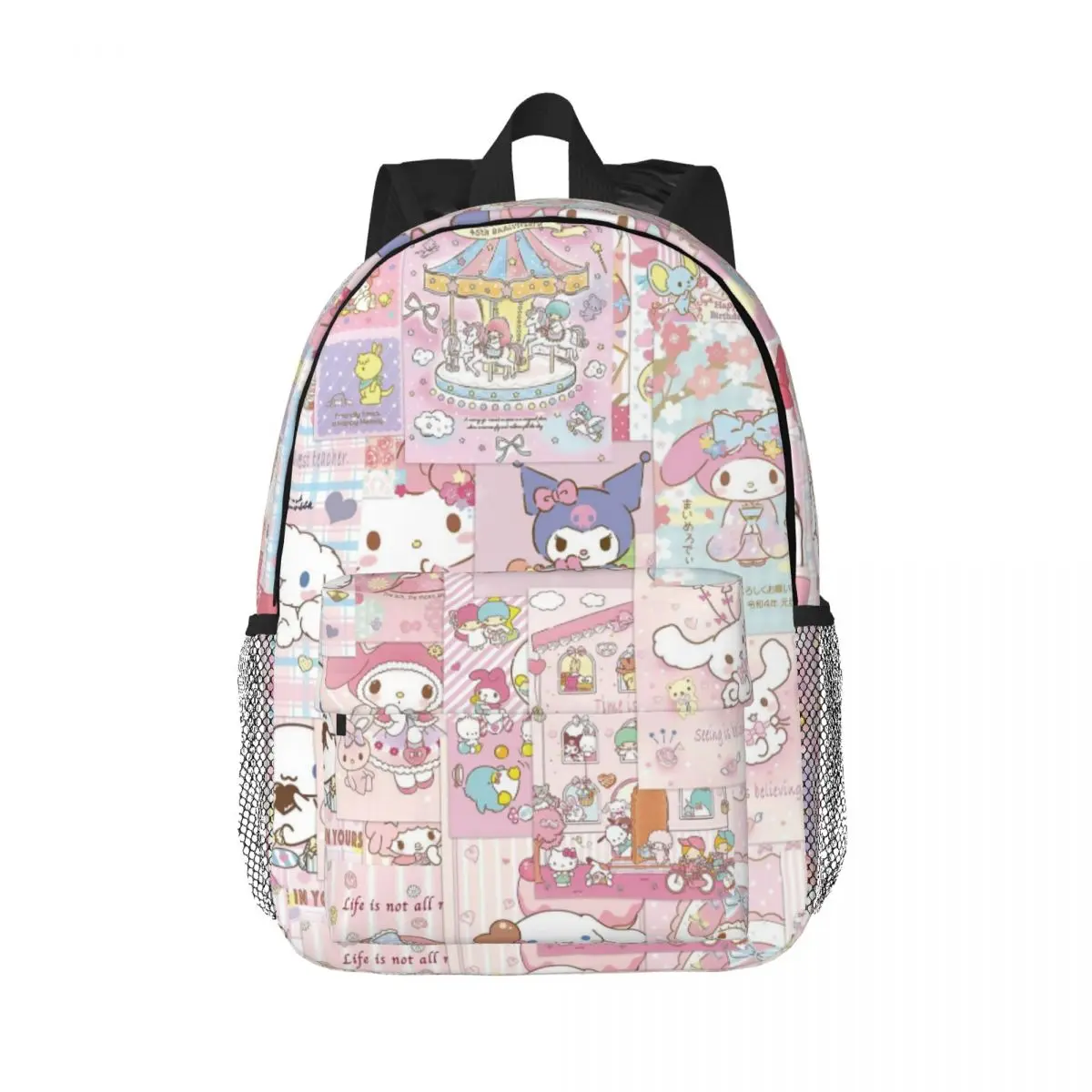 My Melody Printed Lightweight Casual Schoolbag For School, Outdoor, Shopping, Office 15inch