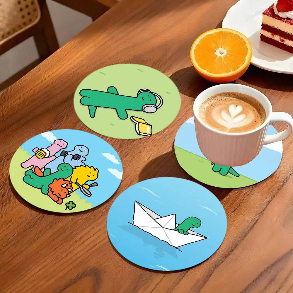 Cartoon J-Joguman S-Studio Coasters 10cm Round Wooden Suitable For Drinks Tea Coffee Home Gift Choice Holidays