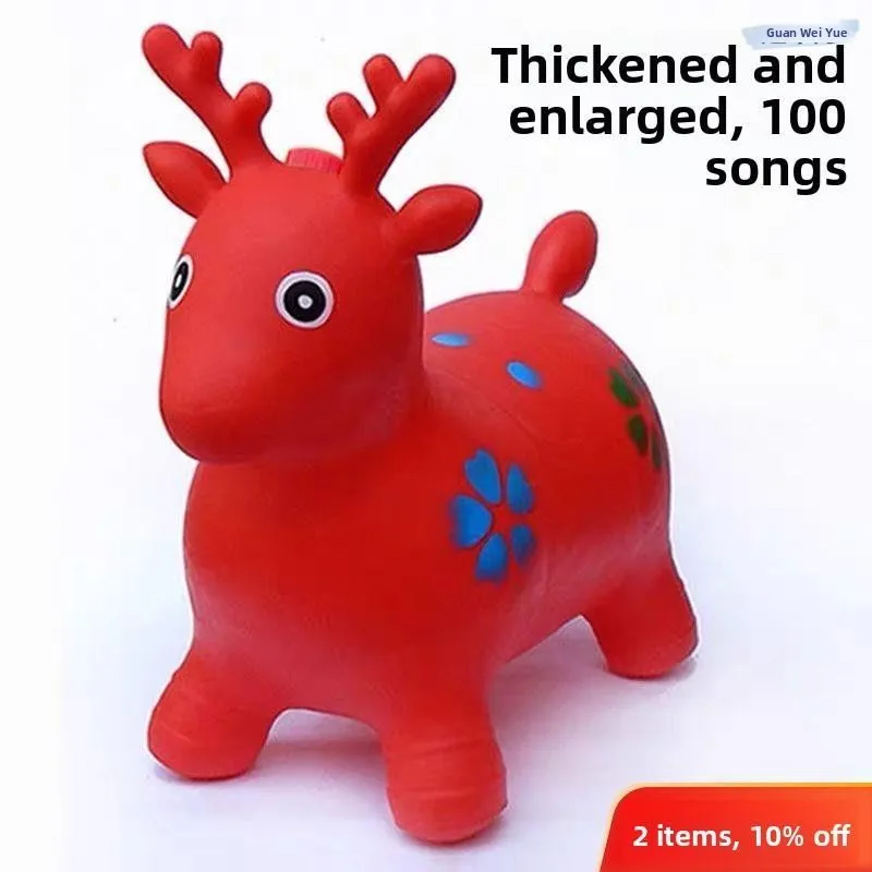 

Надувная игрушка-олень из утолщенной резины для детей, музыкальная, деревянная, для активного отдыха на природе, традиционные игрушки