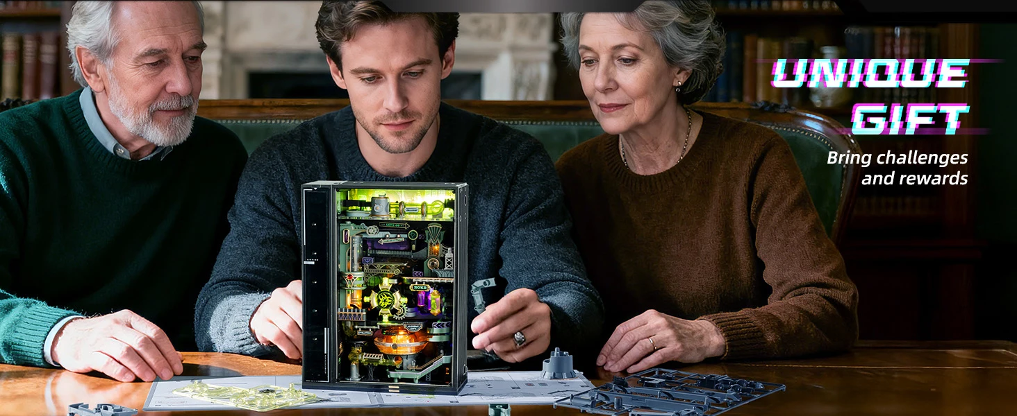 ROBOTIME ROKR Alchemy City Murmelbahn Unendliche Schleife Parallelwelt-Serie STEM-Spielzeug Ultimatives Geburtstags- und Feiertagsgeschenk für Männer – Detail 6