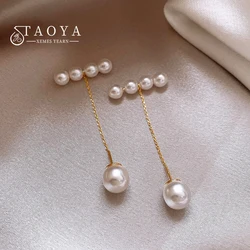 2025 Unusual Design Metal Earline Pearl Pendant Earrings For Women's Various Wearing Ear Accessories Fashion Jewelry For Girl‘s