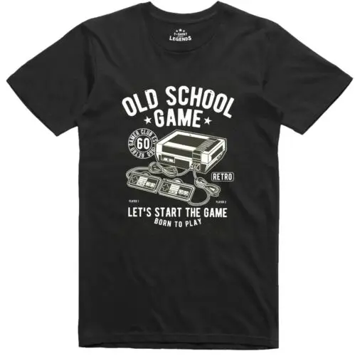 Mens Gamer T Shirt 80's Retro Old School Console 8 Bit Era Classic Tee