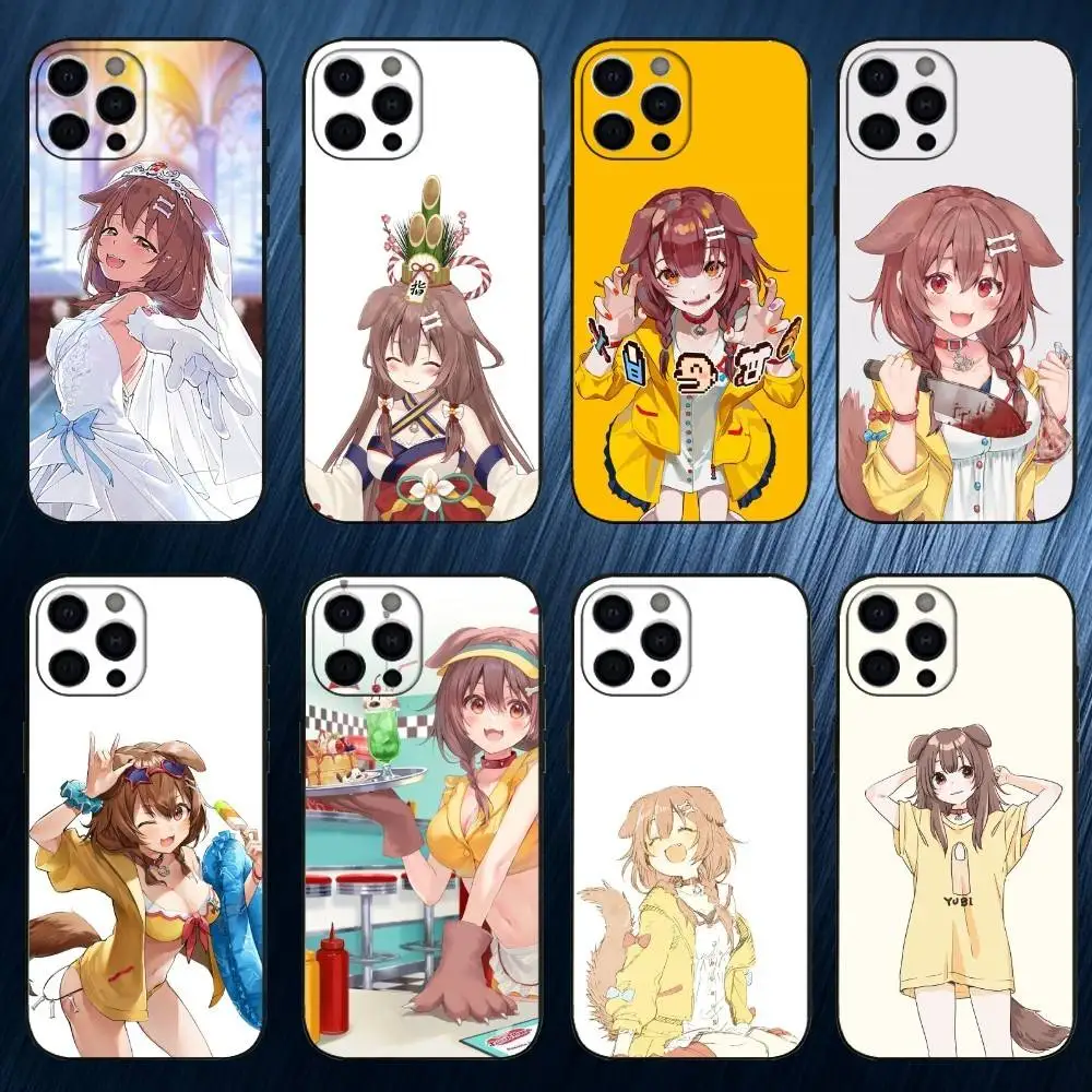 

I-Inugami K-Korone Phone Case For iPhone 17,16,15,14,13,12,11 Plus,Pro Max, Soft Silicone Black Cover