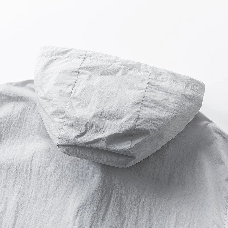 UPF50+ Sommer-Eisseide UV-Schutz Kapuzenjacke für Herren, Outdoor-Angeln und Wandern, Anti-UV-Mantel, Atmungsaktiv und Schnelltrocknend – Detail 13