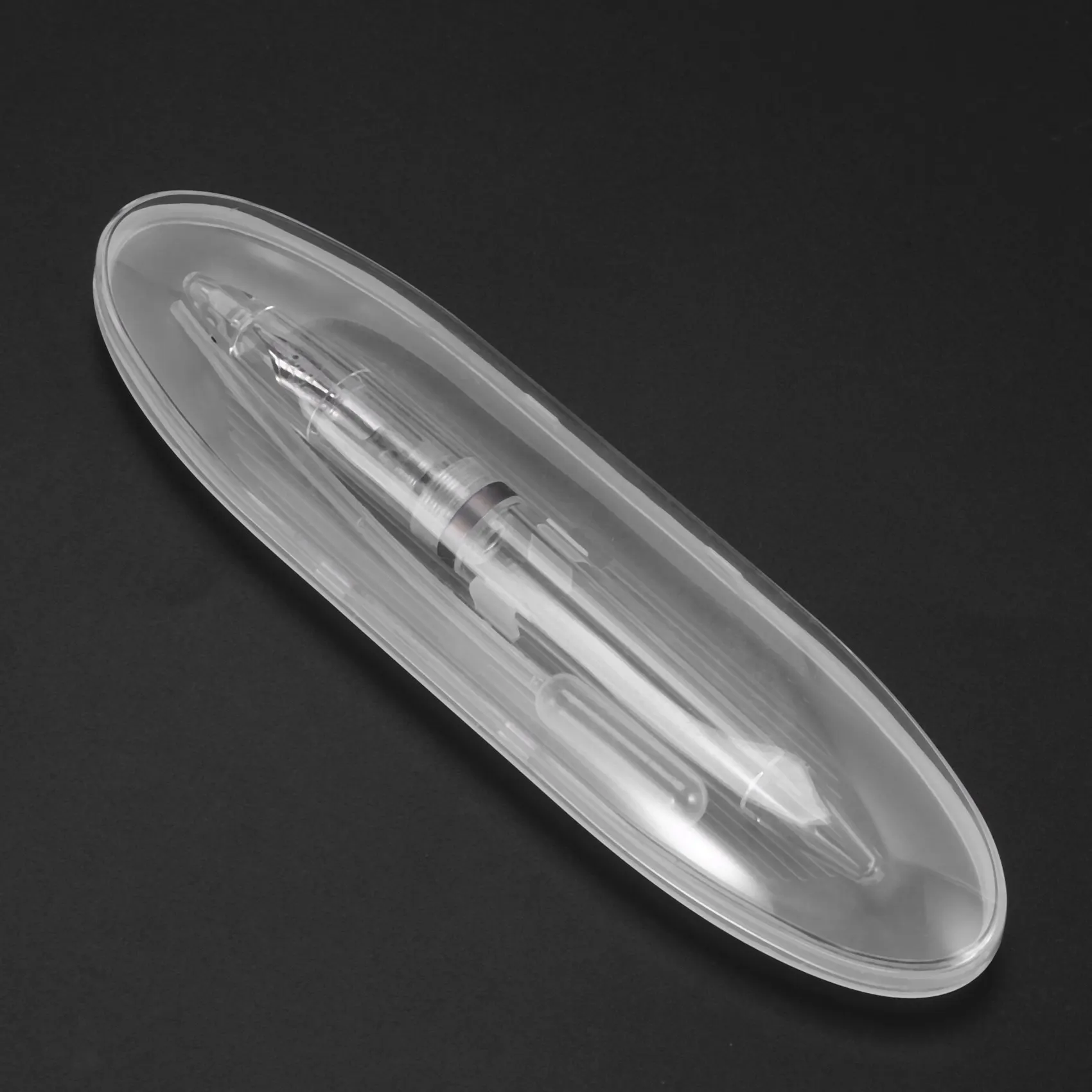 Перьевая ручка Gfc-0,5 мм с прозрачными ручками-капельницей серого цвета