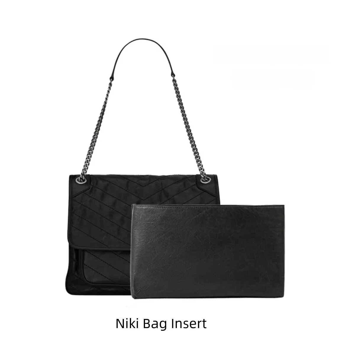 holinfashion-ブラックデュポンハンドバッグオーガナイザーインサート防水内側裏地軽量財布ライナー-ysl-ニキバッグ用