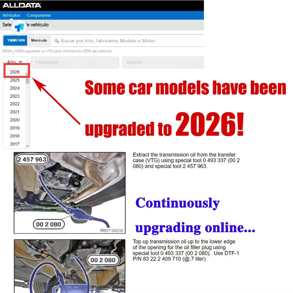 Online Account for Alldata Car-data Newest Car Repair Software for F-ord PTS Hay-nes Support Mobile/PC Login Full Version