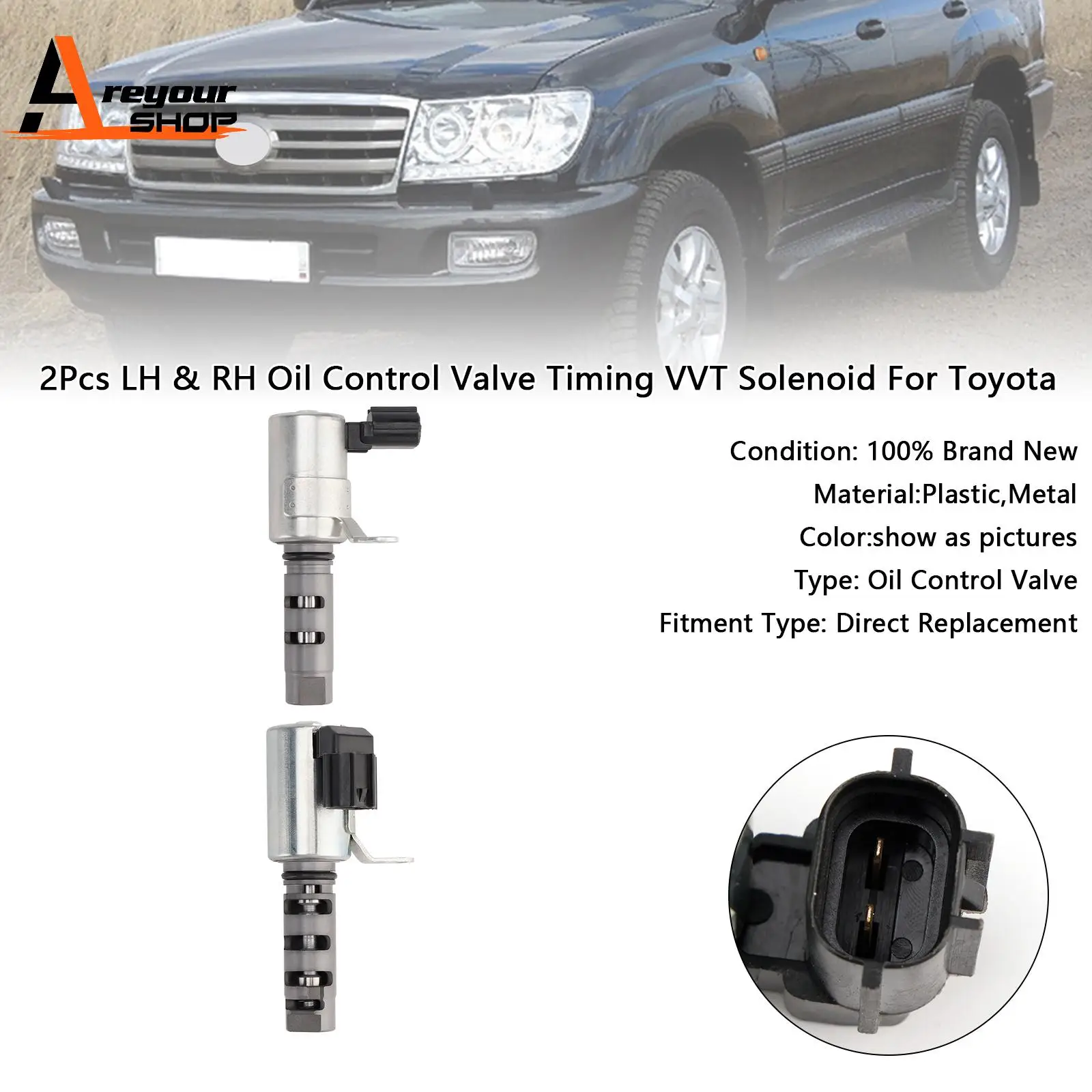 

LH & RH Oil Control Valve Timing VVT Solenoid for Toyota 15330-0F010 15340-0F010