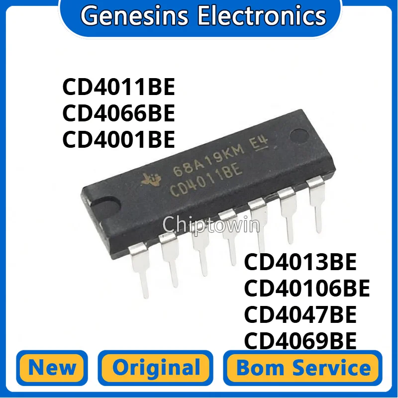 5/50/500 pcs CD4069BE CD4047BE CD40106 CD4013BE CD4001BE CD4066BE CD4011 DIP-14 Logic IC W7