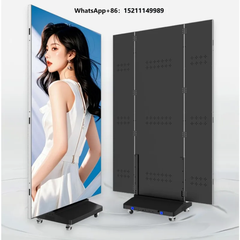 Led Advertising Digital P2.5 P1.86 P1.53 Folding Double Sided Three Led Tri Fold Poster Foldable Led Screen Display