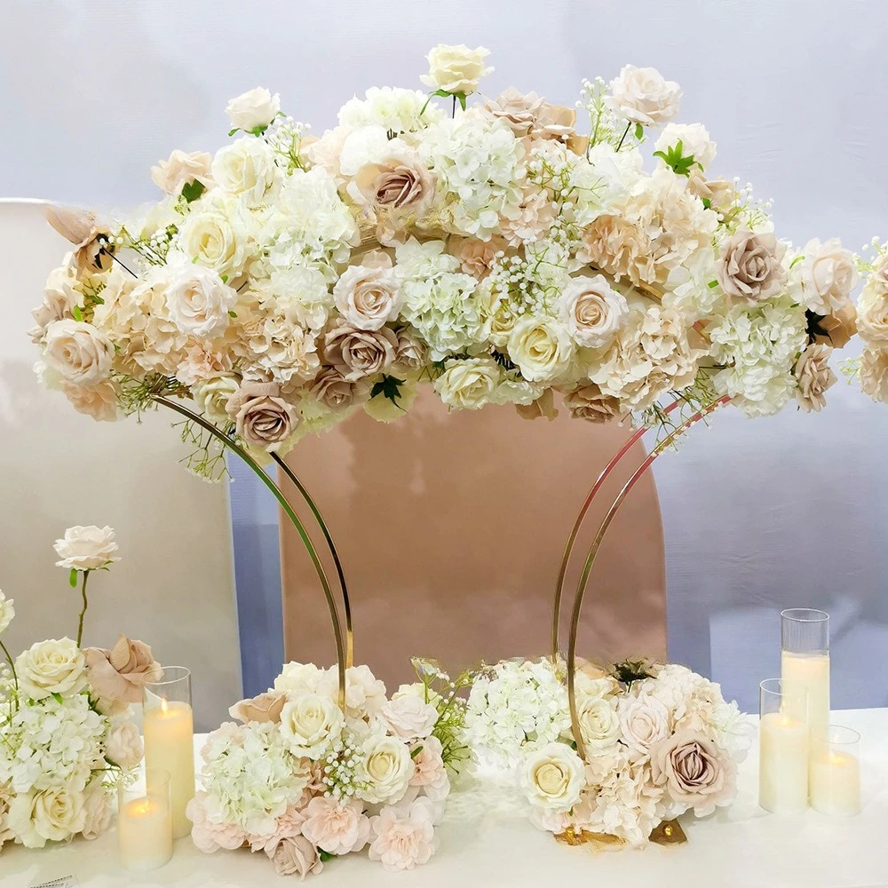 

European wedding arch flower stand foreign trade export electroplated wrought iron frame wedding props ornament store celebrates