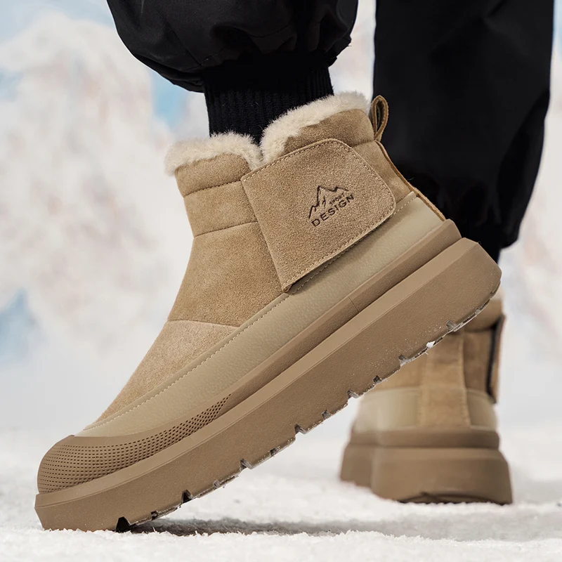 الشتاء أحذية الكاحل مريحة في الهواء الطلق أحذية المشي الرجال أحذية المشي لمسافات طويلة للنساء منصة أحذية الثلوج أفخم الدفء الرجال الأحذية #1