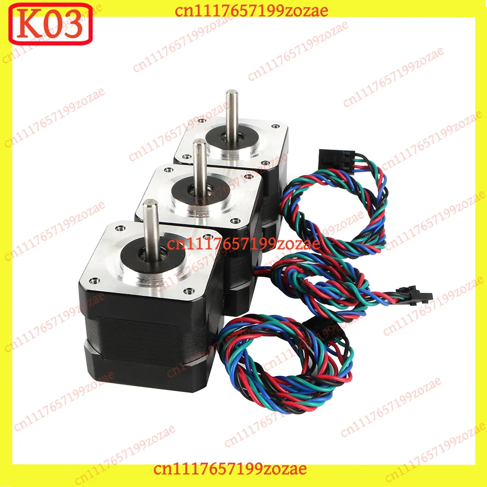 k03 NEMA17 42 Stepper Extruder Motor 1.8 Degree 1.5A 2‑Phase 4‑Wire for Prusa I3 MK2 MK3 MK3S 3D Printer X Y Axis