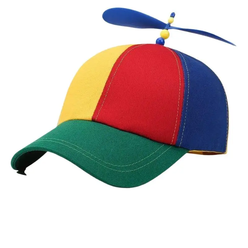 Neue Frühlings- und Herbst-Bambus-Libellen-Propeller-Baseballkappe im modischen Color-Block-Design – Outdoor-Sonnenschutzhut – Detail 11