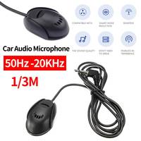Car Audio Microphone Mini Wired External Microphone 3.5mm Clip Jack Plug Mic Stereo For Auto DVD Radio 3m Long Professionals