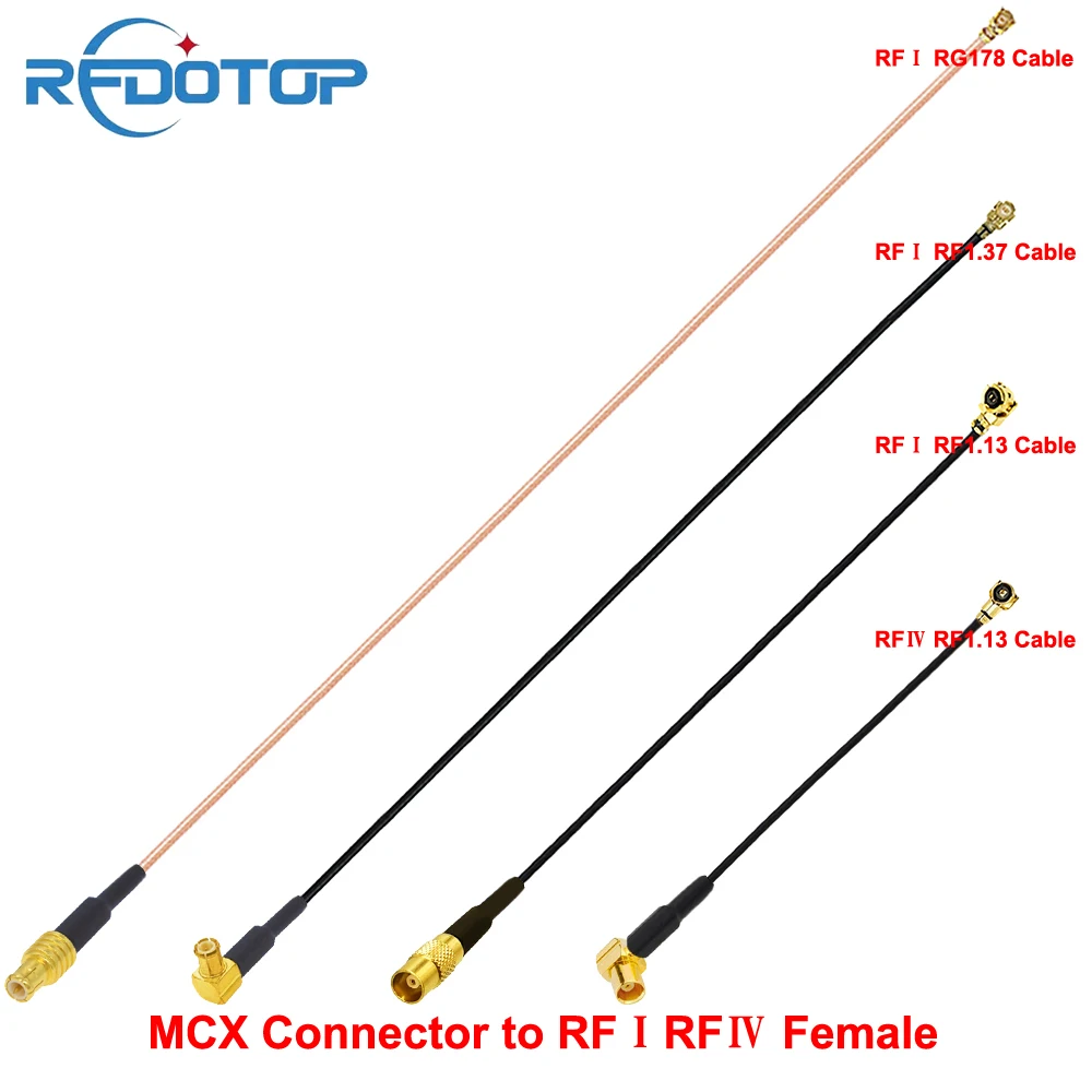 MCX Male Female to uFL/IPX1/MHF4 Female Connector 1st/4th Generation RG178/RF1.37/RF1.13 Cable Pigtail Wifi Antenna RFⅠ/Ⅳ Jumper