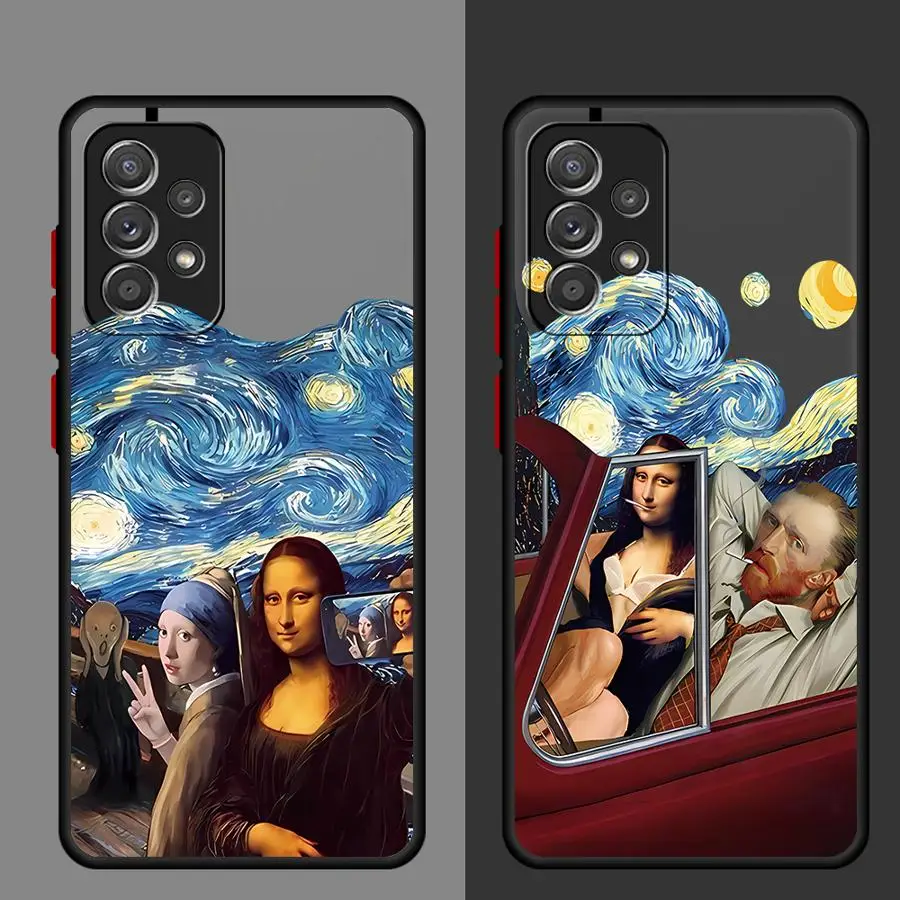 Aesthetic Mona Lisa Phone case for Samsung Galaxy A10 A20 A30 A50 A70 A01 A02 A03 A04 A05 S e Core soft funda cases