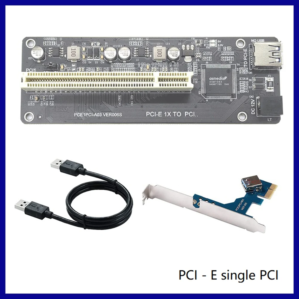 A01E-1 Set PCI-E To PCI Expansion Adapter Card ASM1083 Support Capture Card Sound Card Parallel Card