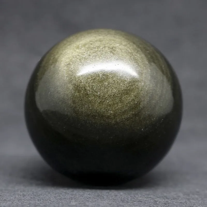 Beautiful Golden Obsidian Sphere Natural Flashy Sparkly Crystal Healing