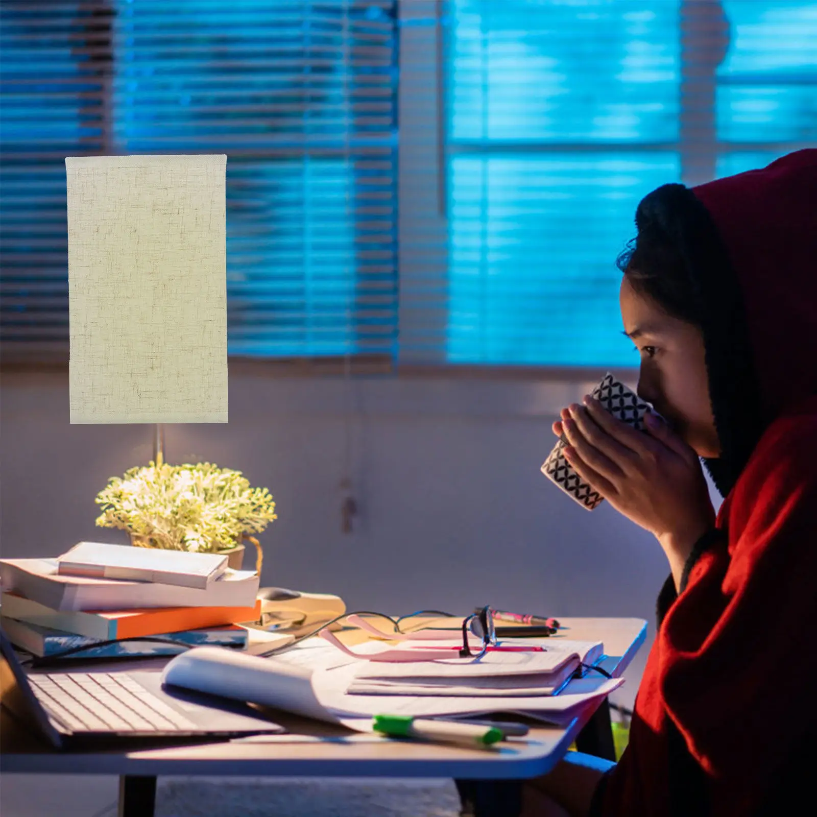 

Льняной тканевый чехол для лампы для спальни, гостиной, кабинета, офиса, декоративный элемент, легко устанавливаемый аксессуар для лампы