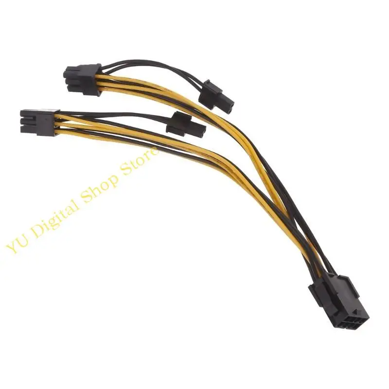 

96BA 8 Pin to Dual 8 Pin (6+2) Cable Team Graphic Card Power Supply Cable Splitter