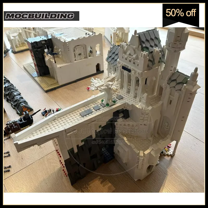 Mina Tirith MOC bloques de construcción los anillos película el castillo blanco UCS arquitectura modelo tecnología colección de ladrillos juguetes regalos