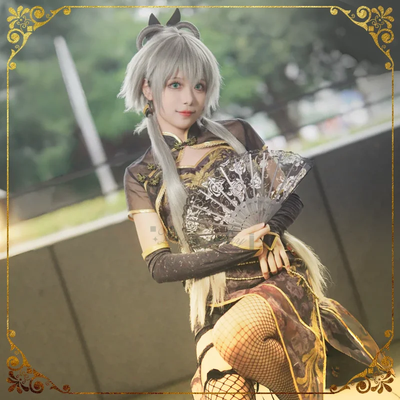 

Luo Tiani Canary Cheongsam Косплей Костюм Виртуальный Идол Парик Китайский Стиль Костюмы Женское Сексуальное Платье Хэллоуин Карнавальный Костюм