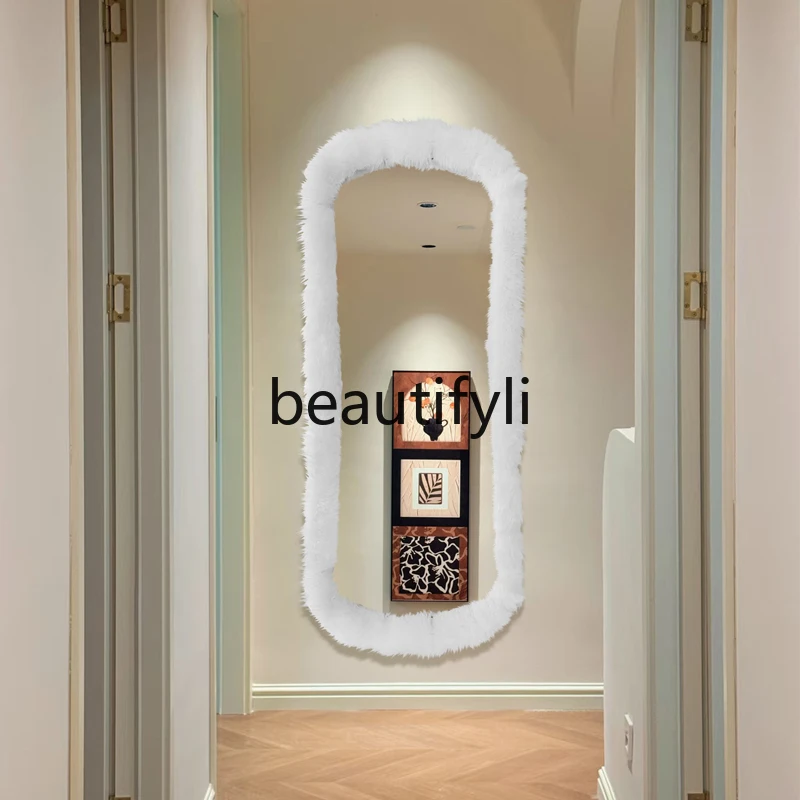 

European-style Wall-mounted Full-length Mirror for Bedroom Dressing and Clothing Store Fitting Room