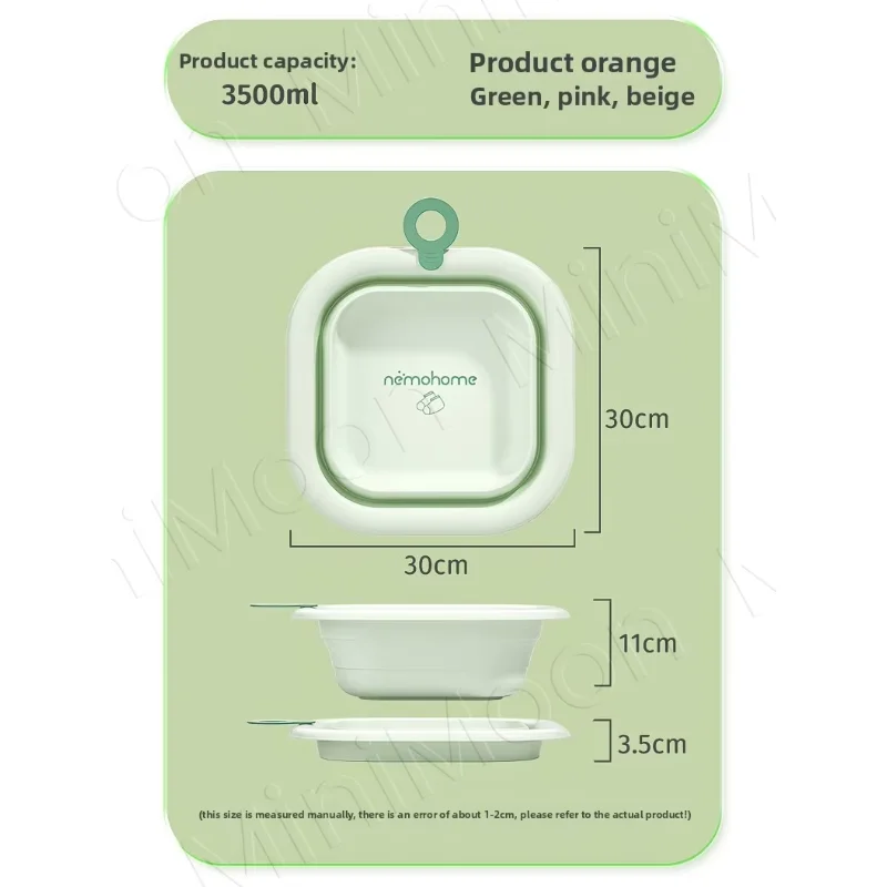 Portable Folding Wash Basin, Lightweight Collapsible Sink for Camping, Travel & Outdoor Adventures