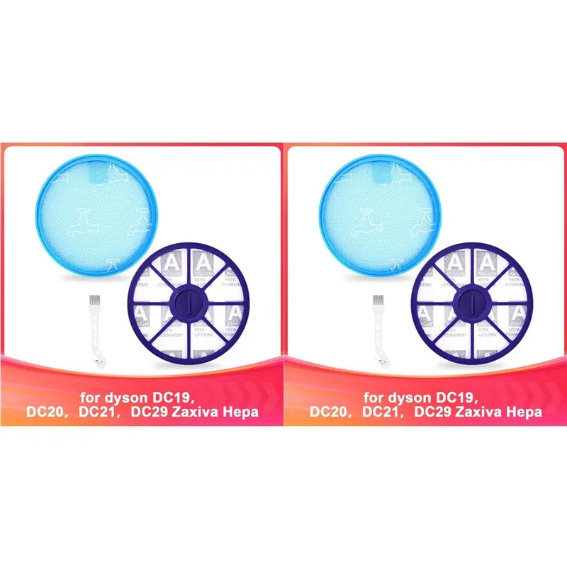 BHBD-2X HEPA Filter Vacuum Cleaner Accessories For Dyson DC19, DC20, DC21, DC29, Replacement Filter For Upper And Lower Motor