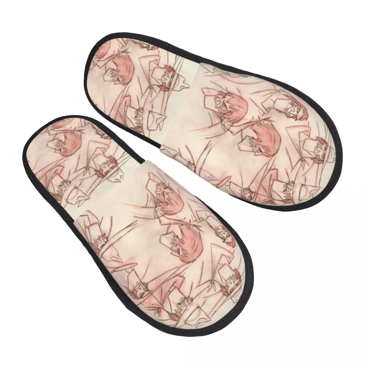 

Классические домашние тапочки в стиле аниме на заказ, женские удобные тапочки без шнуровки из пены с эффектом памяти, обувь для спальни