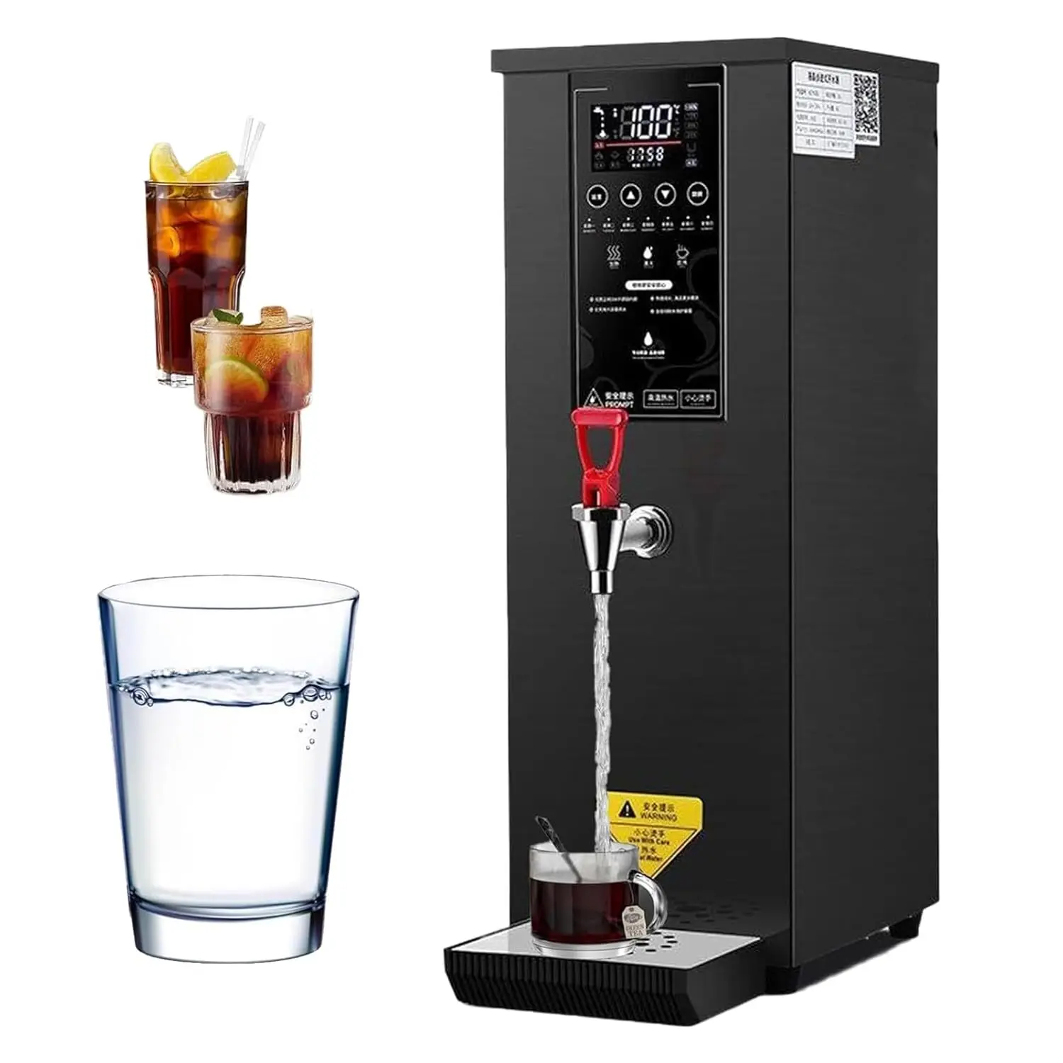 Commercial Water Boiler 5 Gallon, Hot Water Dispenser Countertop, 25L 3000W Hot Water Dispenser for Home, Office, LCD Touch Scre