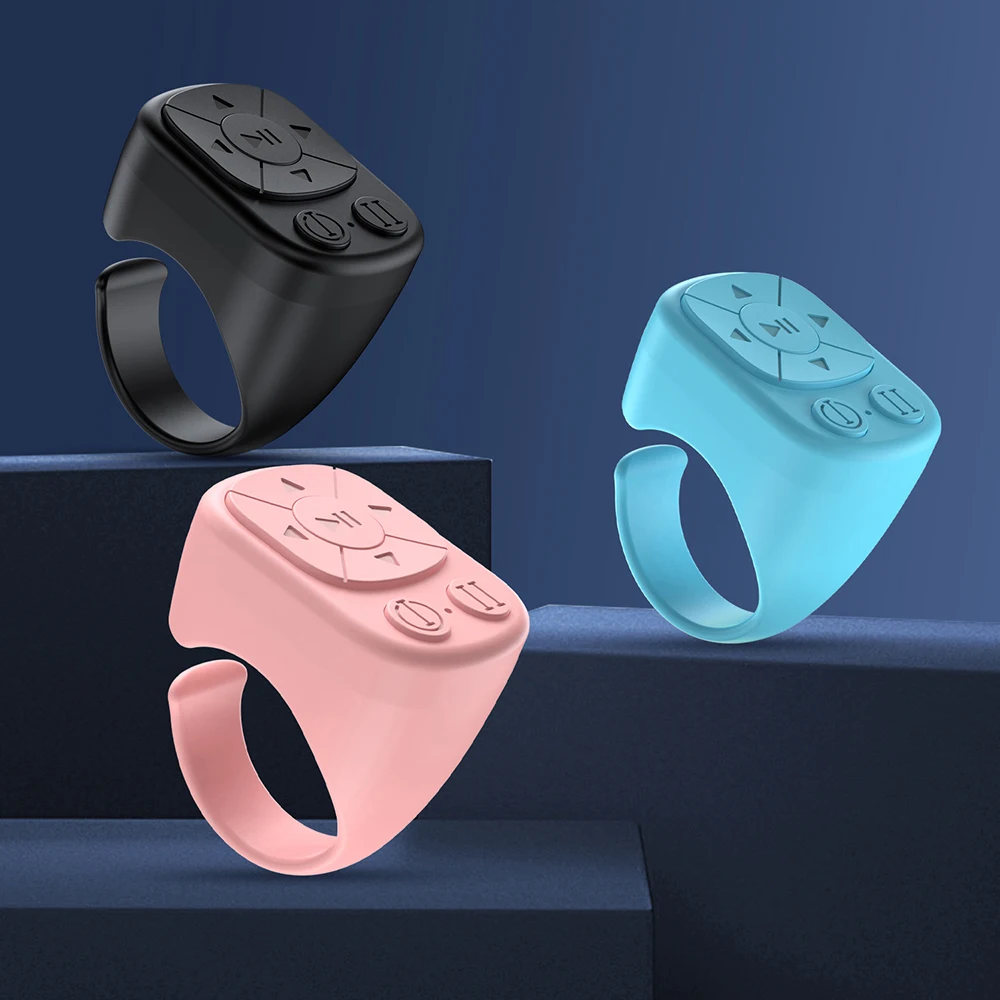 Bluetooth Wireless Ring Remote Control Connection Fingertip Design Page Turning Camera Shutter Remote Function For IOS/Android