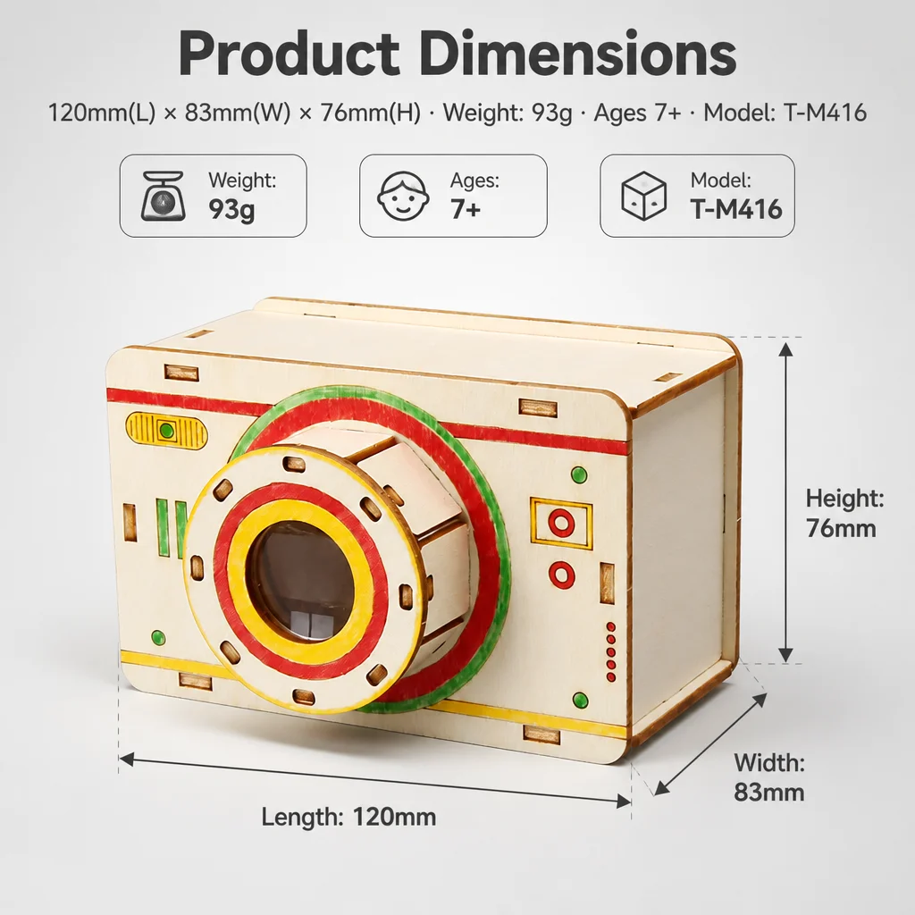 DIY Camera Model Science Experiment Kit Kids Handmade Assembly Toy  Students Optical Imaging Principle STEM Education